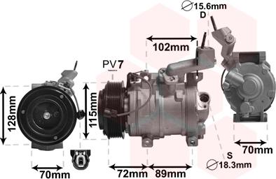 Van Wezel 2500K270 - Компресор, кондиціонер autozip.com.ua