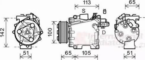 Van Wezel 2500K278 - Компресор, кондиціонер autozip.com.ua