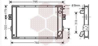 Van Wezel 28002023 - Радіатор, охолодження двигуна autozip.com.ua