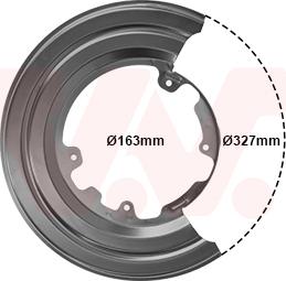 Van Wezel 2812374 - Відбивач, диск гальмівного механізму autozip.com.ua