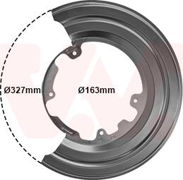 Van Wezel 2812373 - Відбивач, диск гальмівного механізму autozip.com.ua