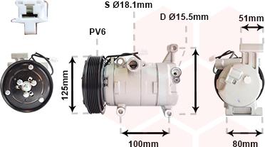 Van Wezel 2701K703 - Компресор, кондиціонер autozip.com.ua