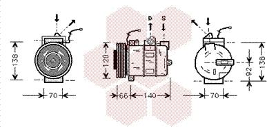 Van Wezel 7400K040 - Компресор, кондиціонер autozip.com.ua