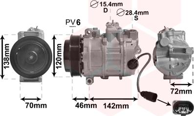 Van Wezel 7400K074 - Компресор, кондиціонер autozip.com.ua