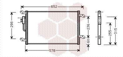 Van Wezel 73005080 - Конденсатор, кондиціонер autozip.com.ua