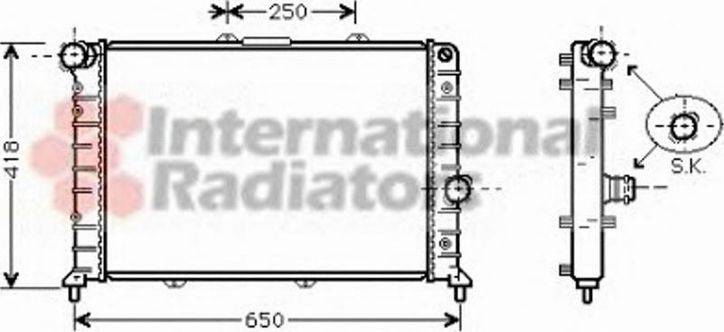 Van Wezel 73002079 - Радіатор, охолодження двигуна autozip.com.ua