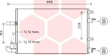 Van Wezel 77005050 - Конденсатор, кондиціонер autozip.com.ua