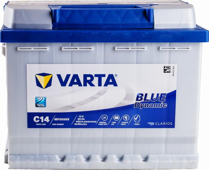 Varta 5564000483122 - Стартерна акумуляторна батарея, АКБ autozip.com.ua