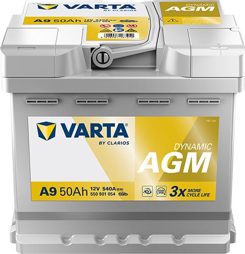 Varta 550901054K262 - Стартерна акумуляторна батарея, АКБ autozip.com.ua