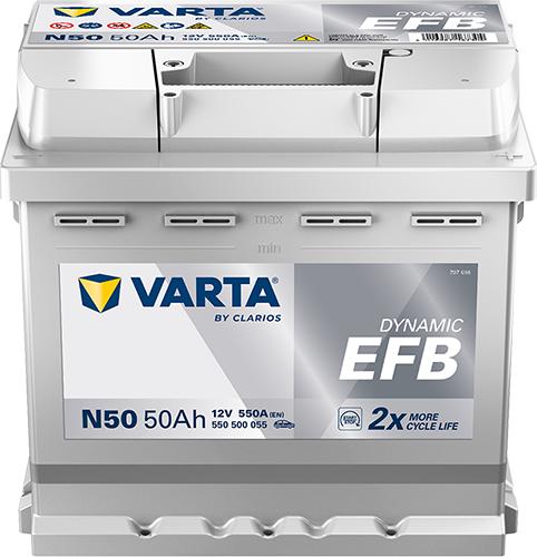 Varta 550500055K262 - Стартерна акумуляторна батарея, АКБ autozip.com.ua