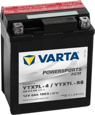 Varta 506014005A514 - Стартерна акумуляторна батарея, АКБ autozip.com.ua