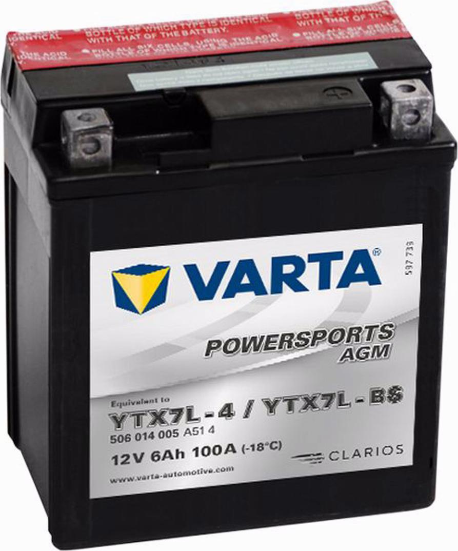 Varta 506014005 - Стартерна акумуляторна батарея, АКБ autozip.com.ua