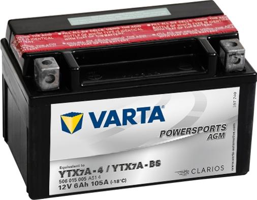 Varta 506015005A514 - Стартерна акумуляторна батарея, АКБ autozip.com.ua