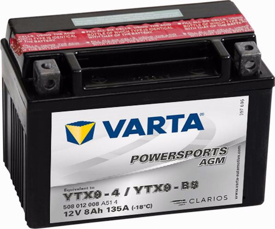 Varta 508012008 - Стартерна акумуляторна батарея, АКБ autozip.com.ua