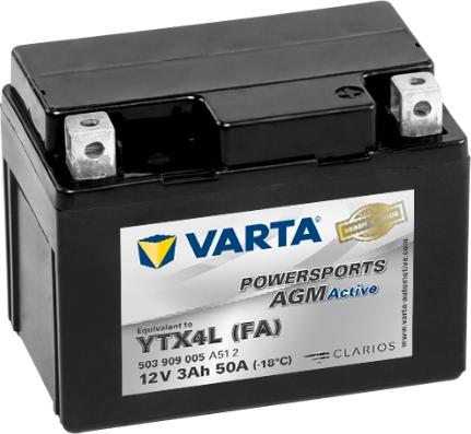 Varta 503909005A512 - Стартерна акумуляторна батарея, АКБ autozip.com.ua