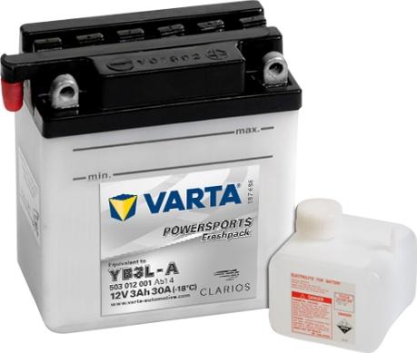 Varta 503012001A514 - Стартерна акумуляторна батарея, АКБ autozip.com.ua