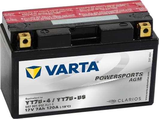 Varta 507901012A514 - Стартерна акумуляторна батарея, АКБ autozip.com.ua