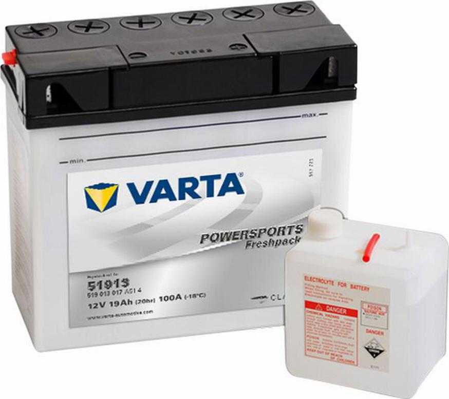 Varta 519013017 - Стартерна акумуляторна батарея, АКБ autozip.com.ua