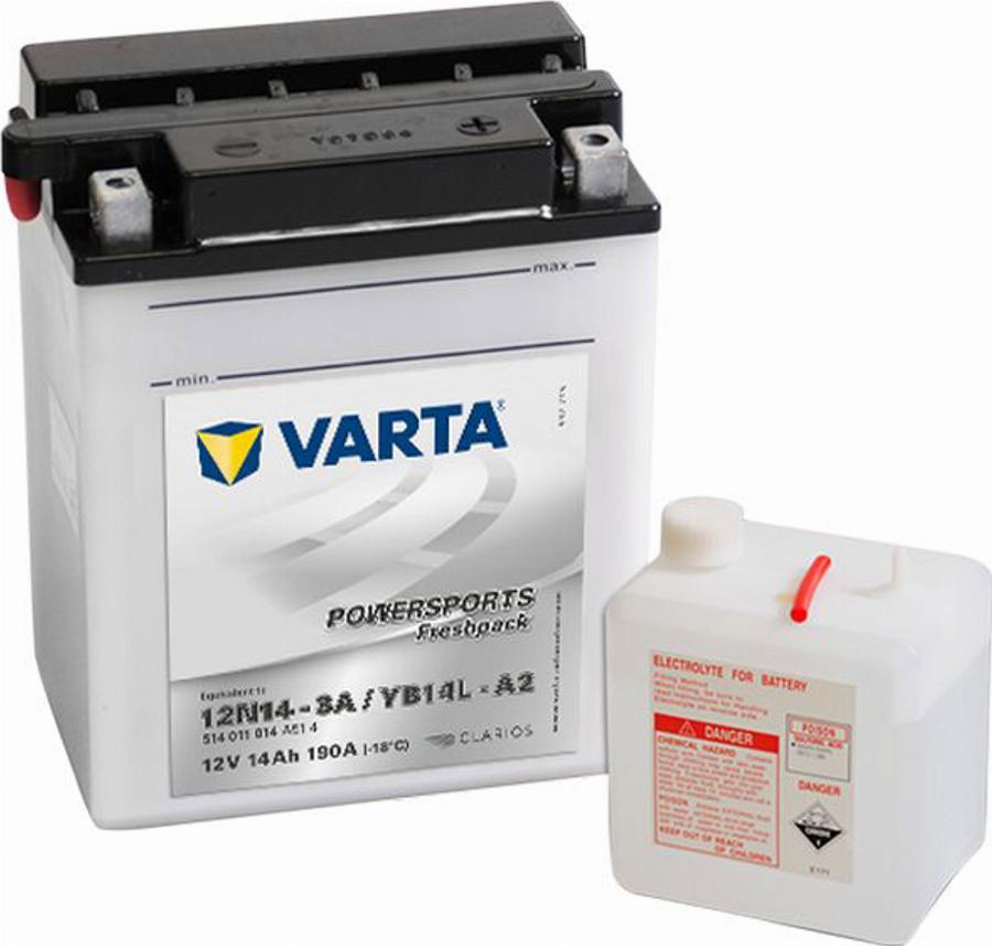 Varta 514 011 014 - Стартерна акумуляторна батарея, АКБ autozip.com.ua