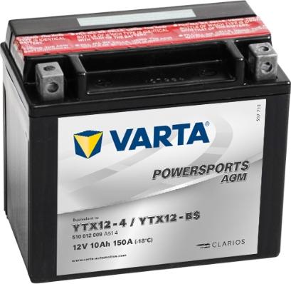 Varta 510012009A514 - Стартерна акумуляторна батарея, АКБ autozip.com.ua