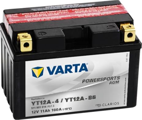 Varta 511901014A514 - Стартерна акумуляторна батарея, АКБ autozip.com.ua