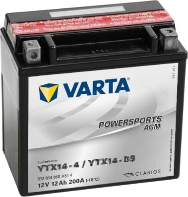 Varta 512014010A514 - Стартерна акумуляторна батарея, АКБ autozip.com.ua