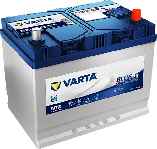 Varta 572501076G502 - Стартерна акумуляторна батарея, АКБ autozip.com.ua