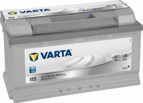 Varta 600402083 - Аккумулятор  100Ah-12v VARTA SDH3 353x175x190.R.EN830 autozip.com.ua