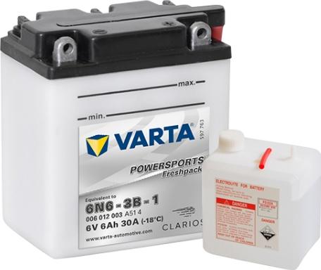 Varta 006012003I314 - Стартерна акумуляторна батарея, АКБ autozip.com.ua