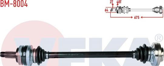 Veka BM-8004 - Приводний вал autozip.com.ua