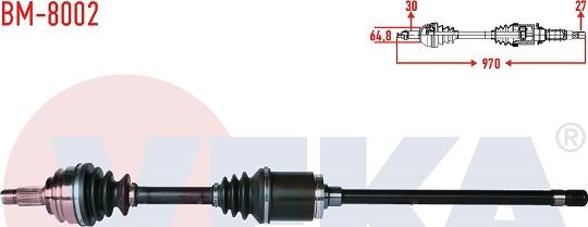 Veka BM-8002 - Приводний вал autozip.com.ua
