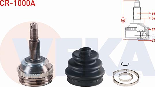Veka CR-1000A - Шарнір, ШРУС, приводний вал autozip.com.ua