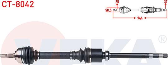 Veka CT-8042 - Приводний вал autozip.com.ua