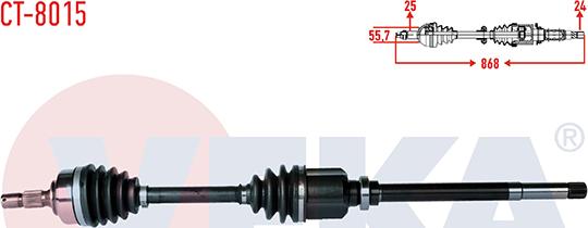 Veka CT-8015 - Приводний вал autozip.com.ua