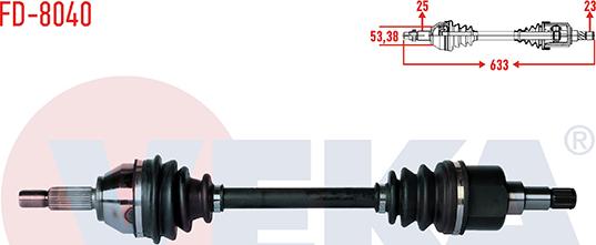 Veka FD-8040 - Приводний вал autozip.com.ua