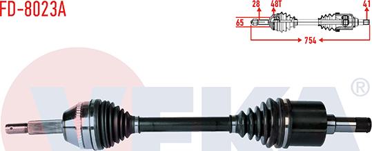 Veka FD-8023A - Приводний вал autozip.com.ua