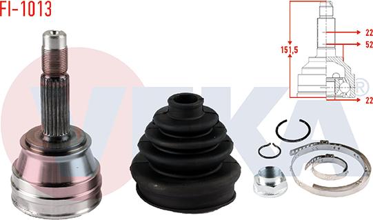 Veka FI-1013 - Шарнір, ШРУС, приводний вал autozip.com.ua