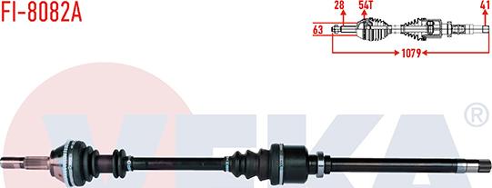 Veka FI-8082A - Приводний вал autozip.com.ua