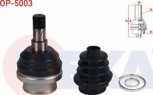 Veka OP-5003 - Шарнір, ШРУС, приводний вал autozip.com.ua