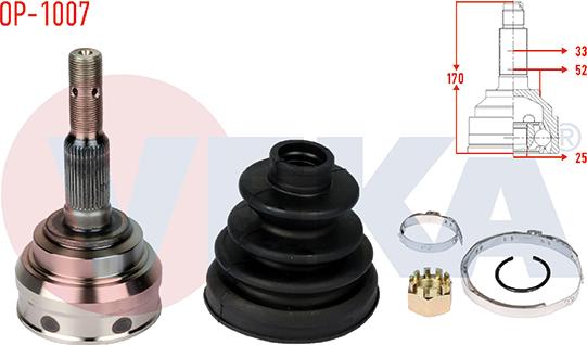 Veka OP-1007 - Шарнір, ШРУС, приводний вал autozip.com.ua