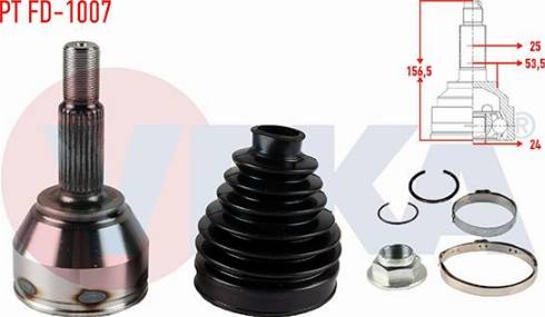 Veka PT FD-1007 - Шарнір, ШРУС, приводний вал autozip.com.ua