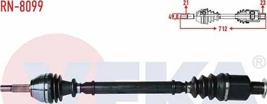 Veka RN-8099 - Приводний вал autozip.com.ua