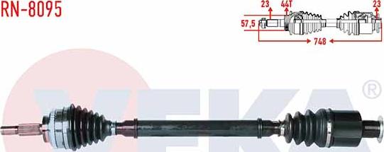 Veka RN-8095 - Приводний вал autozip.com.ua
