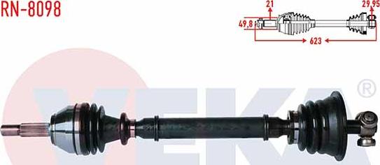Veka RN-8098 - Приводний вал autozip.com.ua
