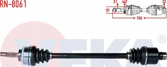 Veka RN-8061 - Приводний вал autozip.com.ua