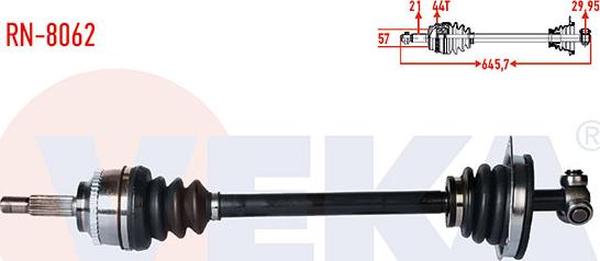 Veka RN-8062 - Приводний вал autozip.com.ua