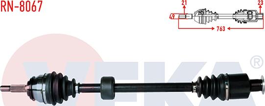 Veka RN-8067 - Приводний вал autozip.com.ua