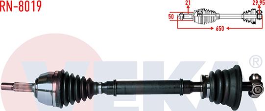 Veka RN-8019 - Приводний вал autozip.com.ua