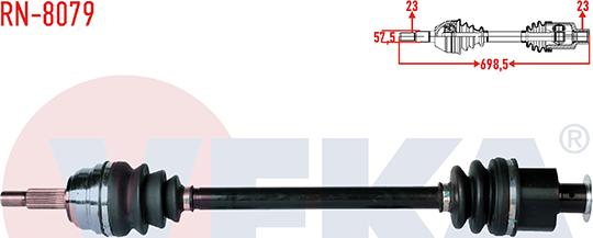 Veka RN-8079 - Приводний вал autozip.com.ua