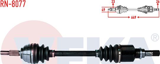 Veka RN-8077 - Приводний вал autozip.com.ua